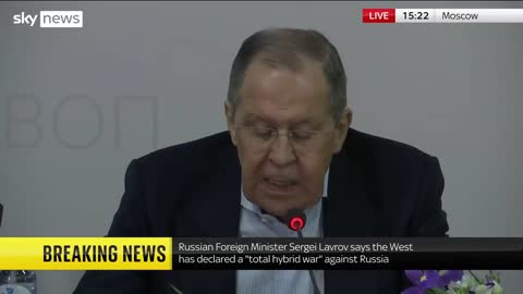 Lavrov: The West has declared a 'total hybrid war' against Russia