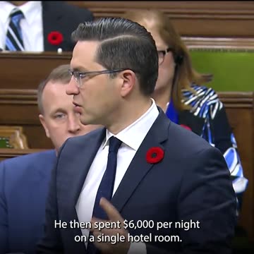 Pierre Poilievre, leader of the Canadian conservative party accuses Trudeau