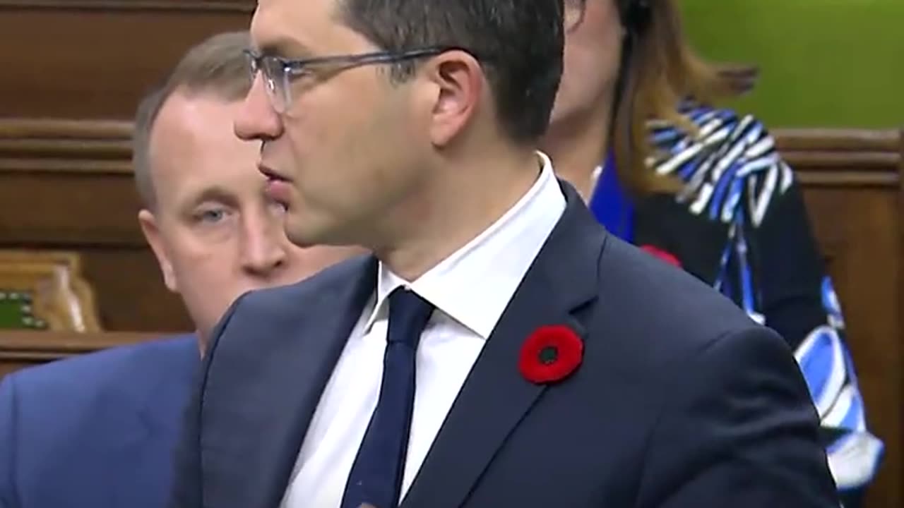 Pierre Poilievre, leader of the Canadian conservative party accuses Trudeau