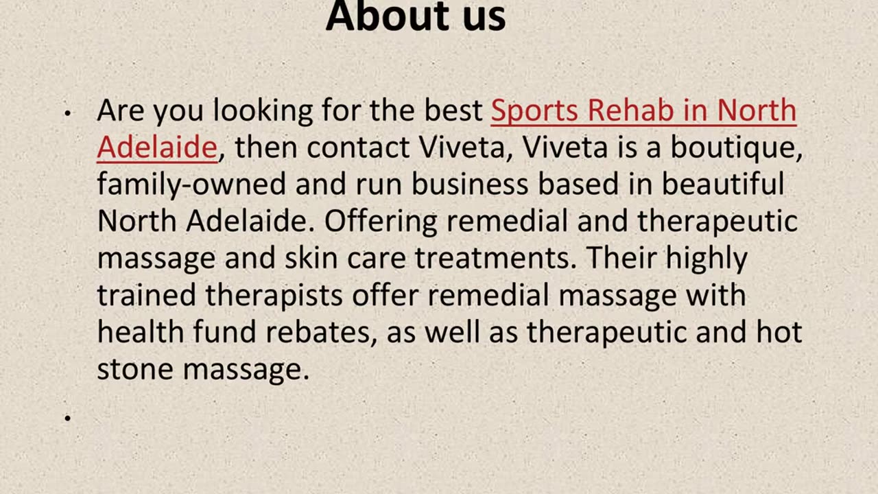 Best Sports Rehab in North Adelaide.