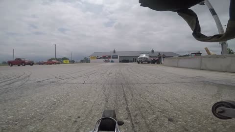 Wheelie bar cam drag car