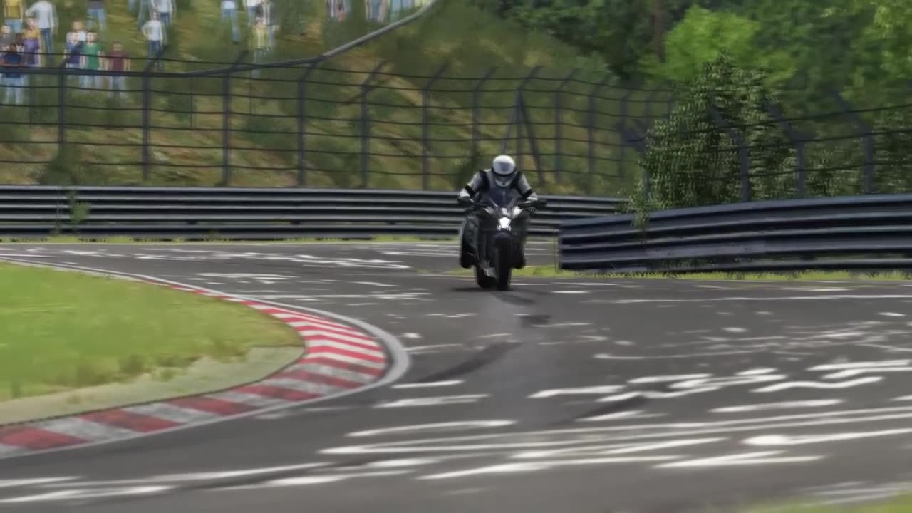 Kawasaki Ninja H2R vs McLaren P1 GTR Sports at Nordschleife