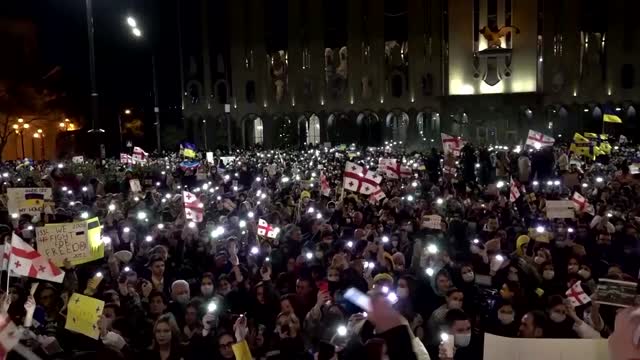 Thousands rally in Georgia in support of Ukraine