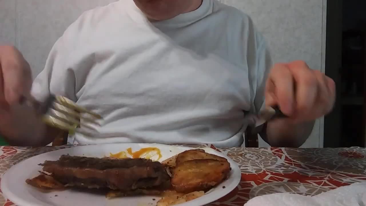 Steak and Potatoes Mukbang ASMR