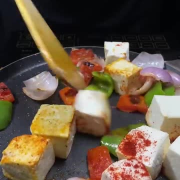 Kadhai Paneer ASMR Cooking #food #cooking #shorts #recipe #asmr #asmrvideo #indianasmrworld