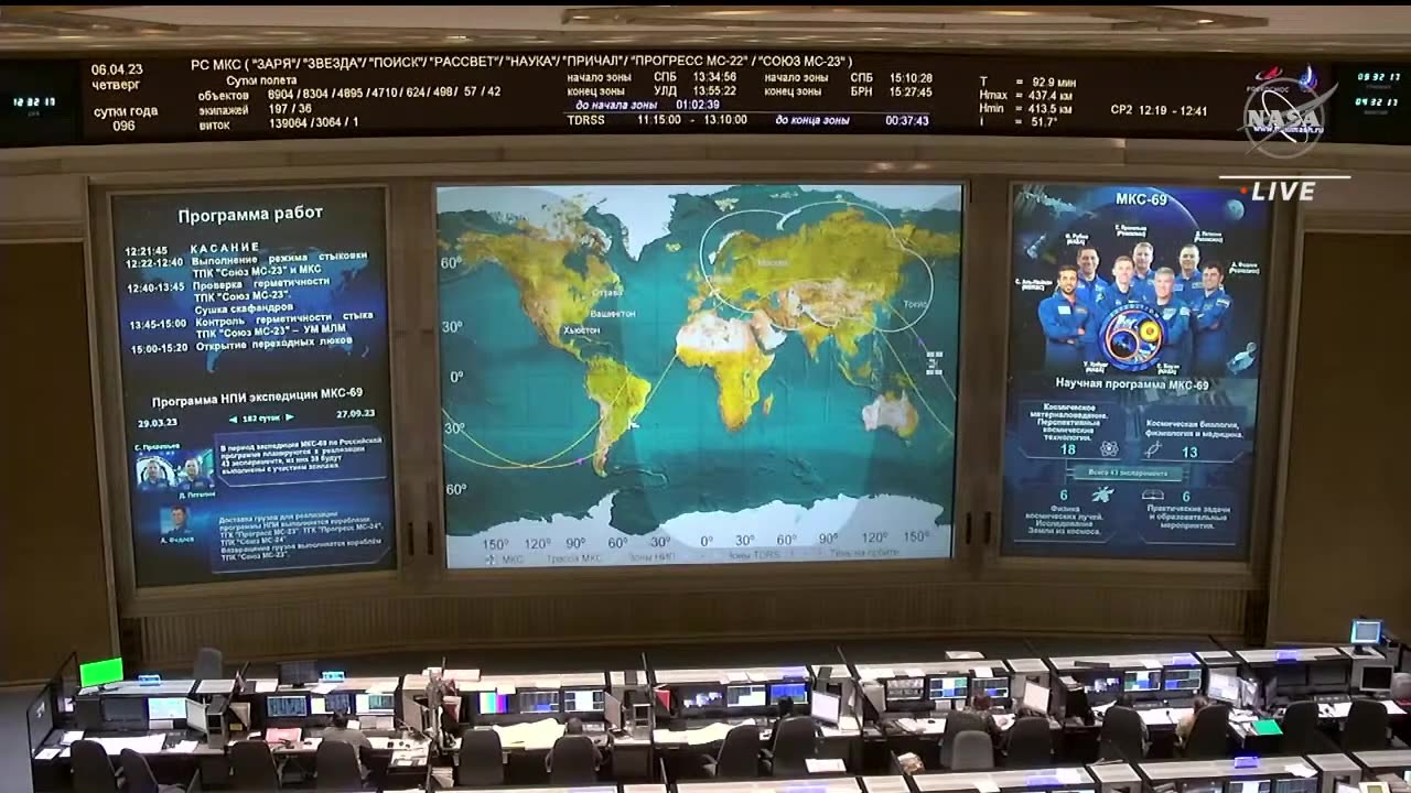 Soyuz Spacecraft Relocates at Space Station, April 6, 2023 (Official NASA Broadcast)