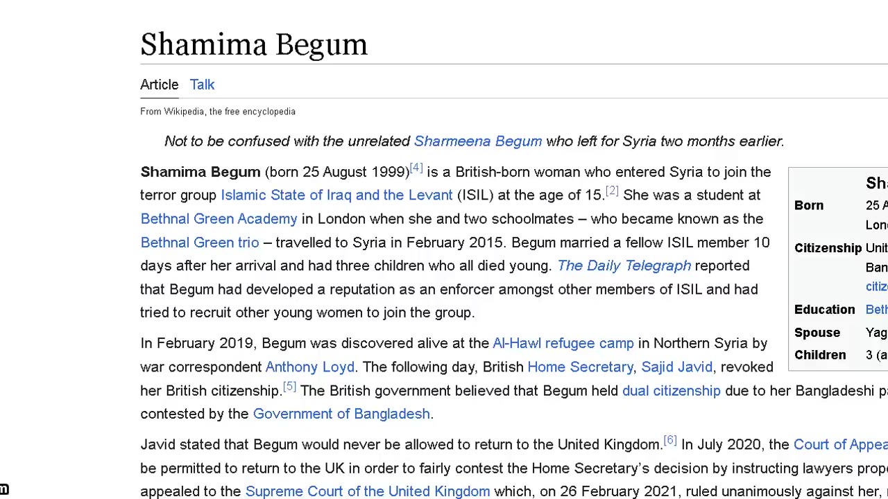 Shamima Begum what a load of crap