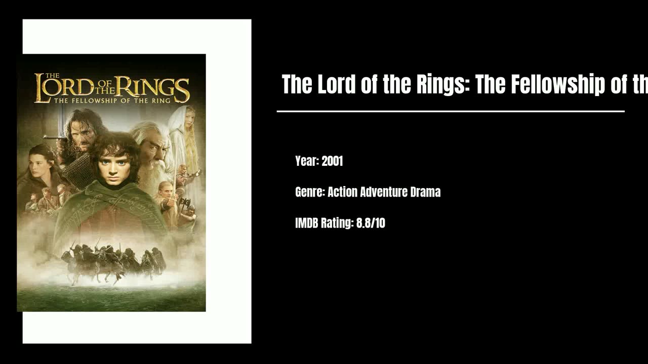 Best Movies To Watch #9 - The Lord of the Rings: The Fellowship of the Ring