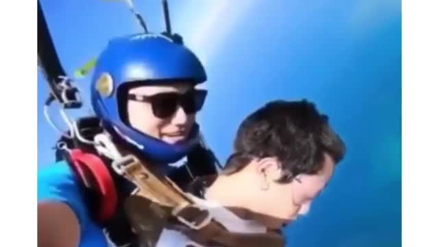 My first parachute jump was an exhilarating experience.