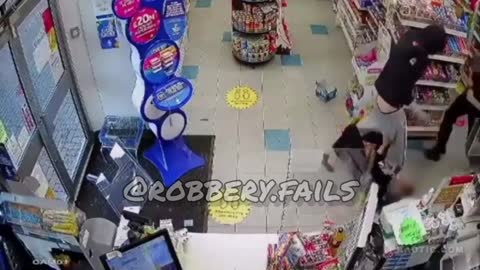 Lady Pulls Robber's Pants Down