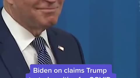 Biden on claims Trump tested positive for COVID before 1st debate