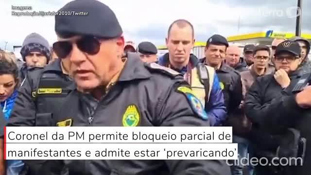 Coronel da PM-PR permite bloqueio parcial de manifestantes e admite estar ‘prevaricando’