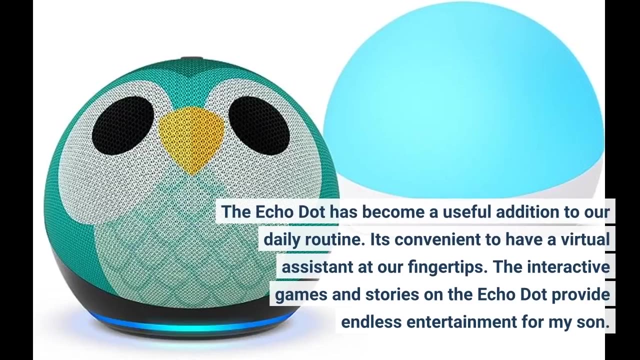 Echo Dot (5th Gen, 2022 release) Kids Owl