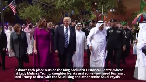 Trump participates in traditional Saudi dance