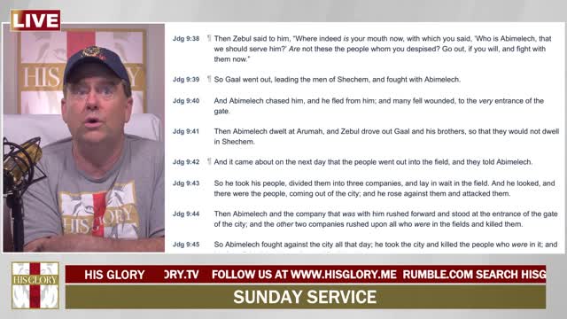 His Glory Presents: Sunday Service - Judges 9 (6-26-22)