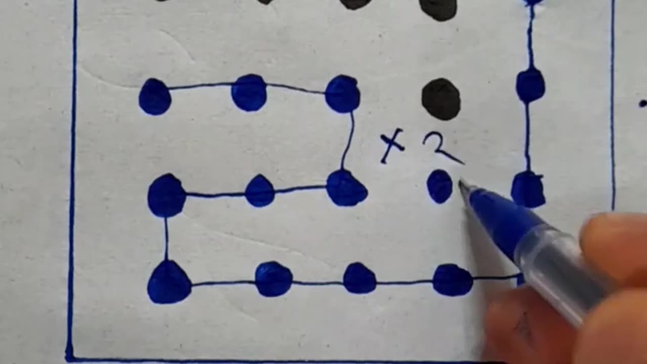 high I.q only connect all blue dots with 1line without putting down the pencil #art #shorts