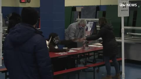 Look at this bullshit inside a New York voting station!