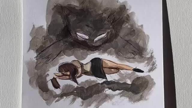 Nothing else, only the three words, written by hand,