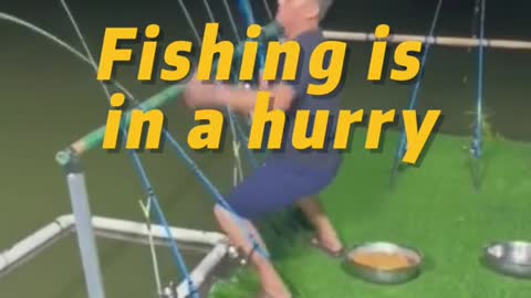 Fishing is in a hurry