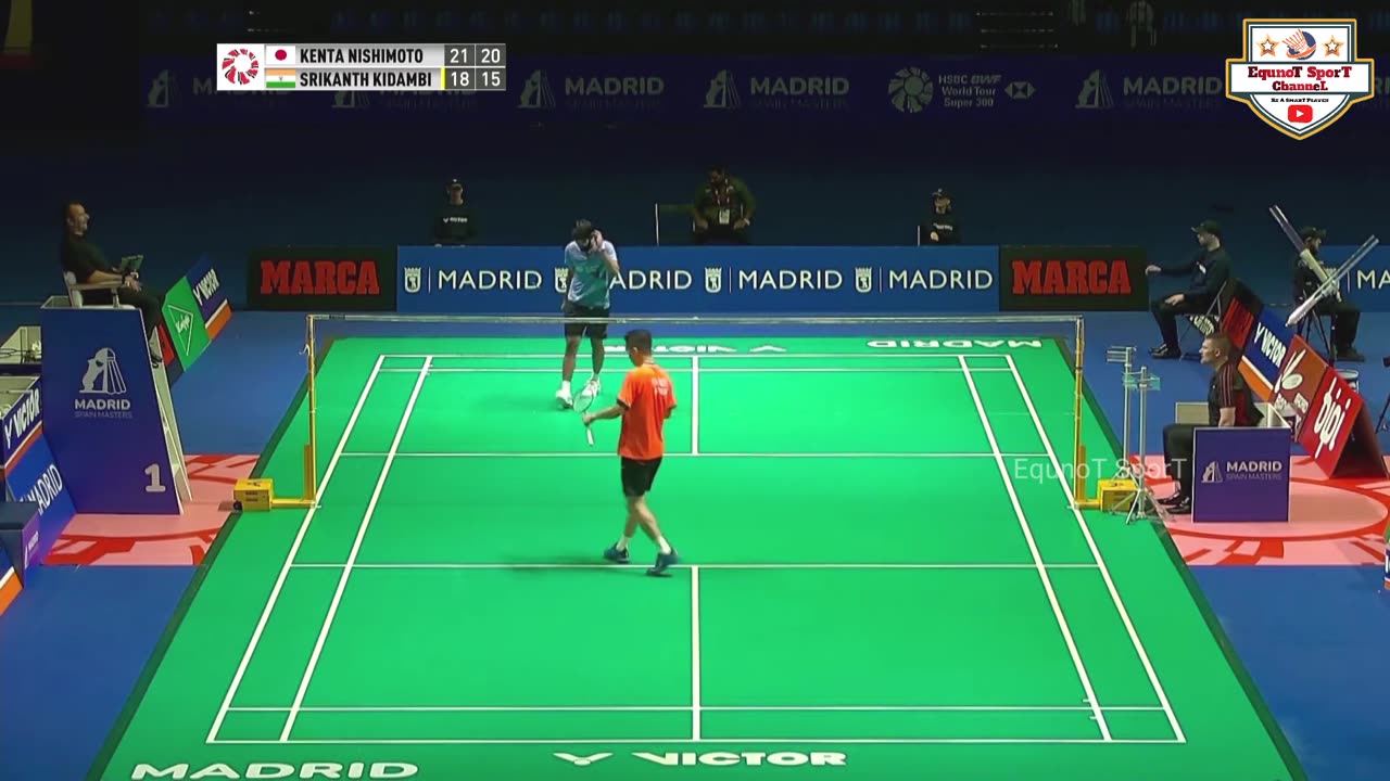 highlights - KENTA NISHIMOTO vs KIDAMBI SRIKANTH - spain masters 2023