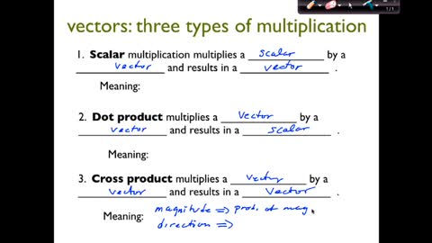 MAT 272 Th Aug 26: Dot & Cross Products