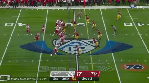 Utah QB Cam Rising takes HUGE HIT vs USC