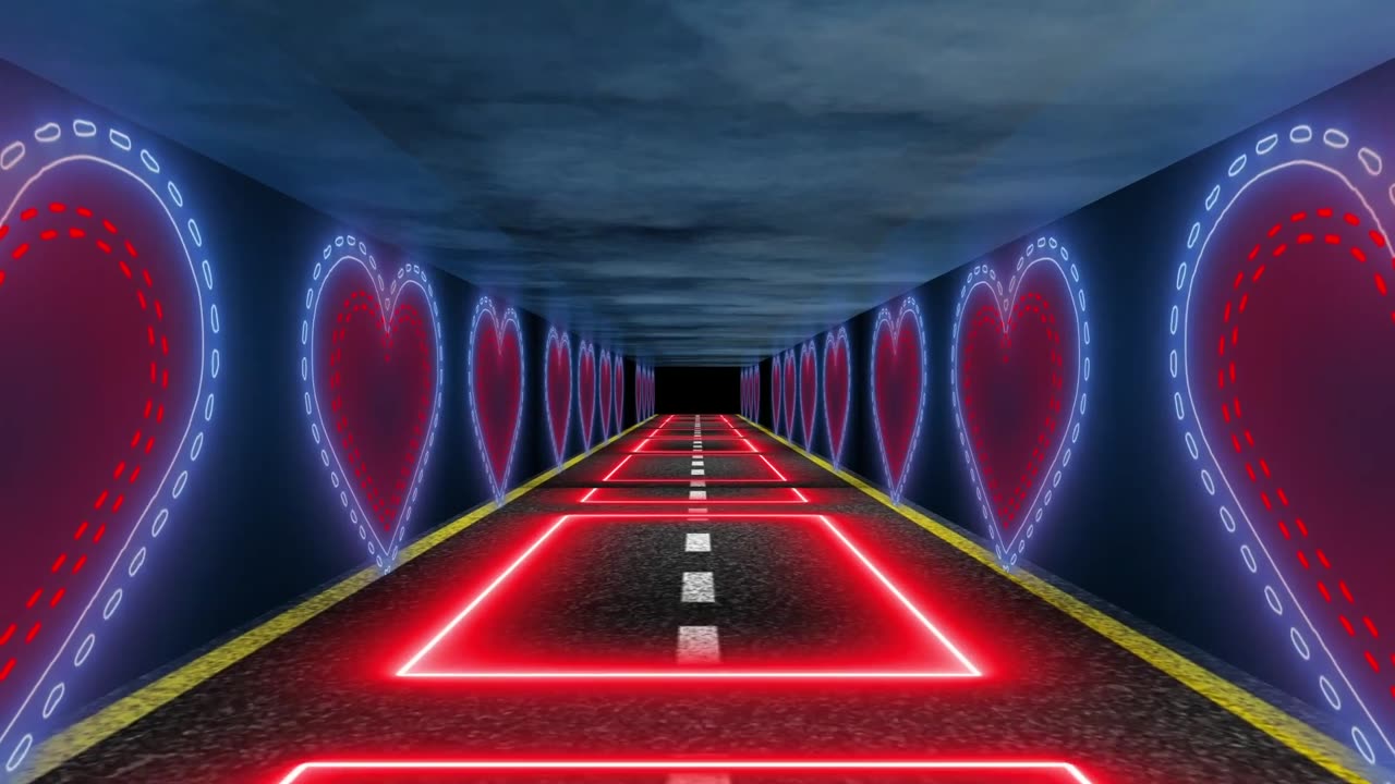 900. Abstract Hallway Tunnel Video Background Free