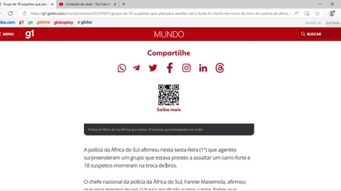 Polícia da África do Sul afirma que matou 18 pessoas que planejavam um roubo