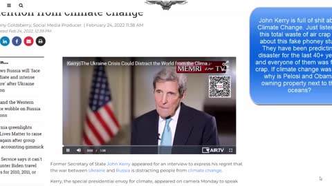 John Kerry craps on about Climate Change again