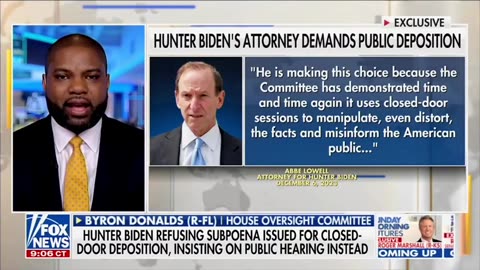 Rep Byron Donalds: No More Hiding Behind Daddy For Hunter Biden..