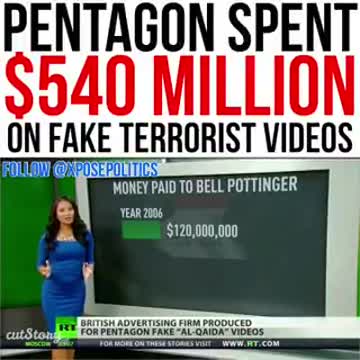 Pentagon spent $540 million on fake terrorist agendas