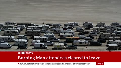 Burning man: Huge queues as people leave festival