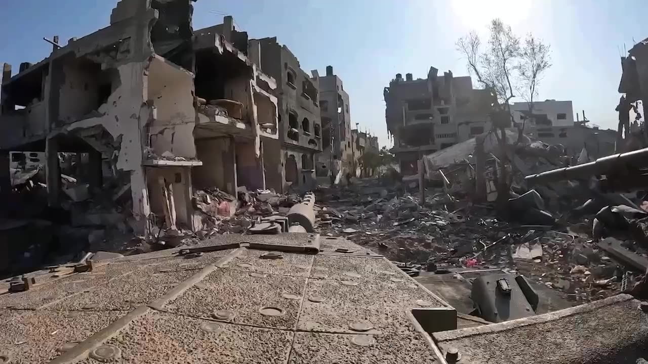 A view from Merkava's camera during the fighting in Gaza.