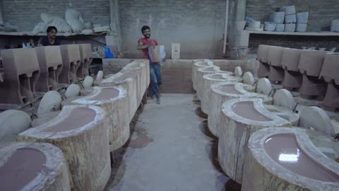 Making of toilet seat|| Unique video, factory process|| commode seat mass production!