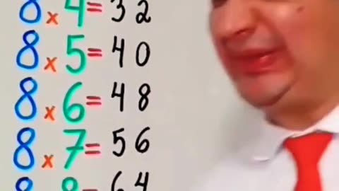 Multiplication table in an easy and simple way 8× جدول الضرب بطريقة سهلة وبسيطة