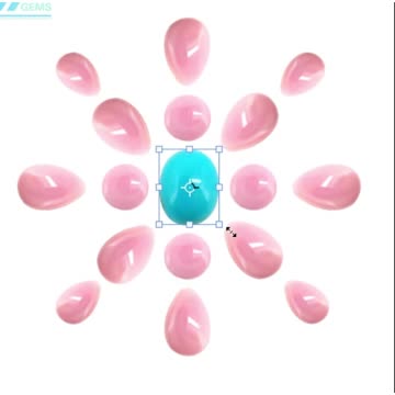 Princess spiny oyster cabochon size 8*12mm 10mm Natural turquoisefor 7*9mm