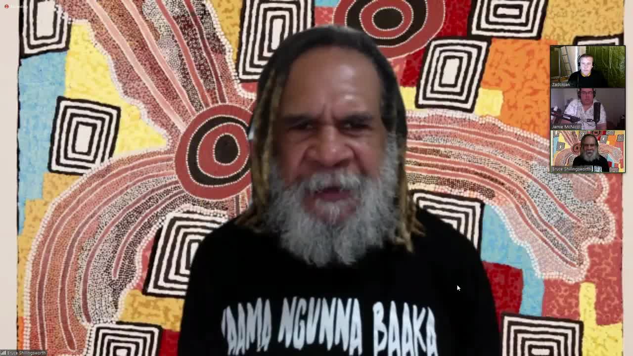 Southern Truth and Zadokian with Muruwari and Budjiti Artist Uncle Bruce Shillingsworth