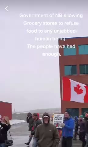 The government of New Brunswick is allowing grocery stores to refuse and unjabbed human being