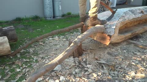 DUGOUT CANOE BUILD - Timelapse, by Outbackmike