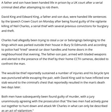 Father-Son Vigilante Duo Who Killed Thief With Samurai Sword & Dagger Get Life In Prison - England