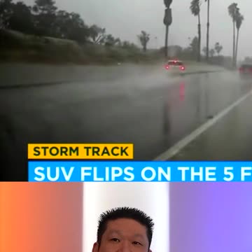 LA Driver Flips SUV Due To The Rain