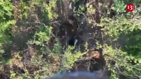 Russians who came out of the shot down equipment surrendered to the Ukrainian fighters