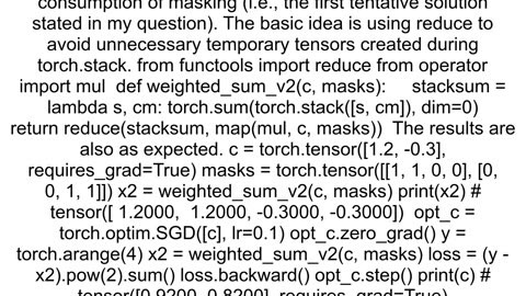 Constrain elements in a PyTorch tensor to be equal