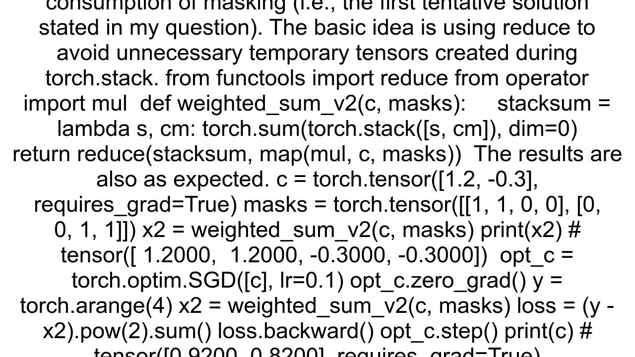 Constrain elements in a PyTorch tensor to be equal