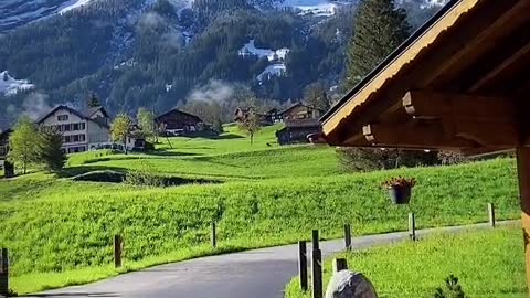 Swiss snow-capped mountains