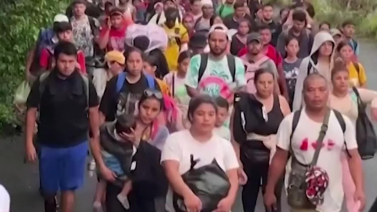 ON THE MOVE A caravan of thousands of migrants are rushing towards the southern U.S. border