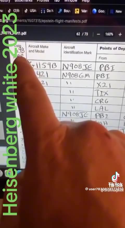 Missing Children on Epstein flight log