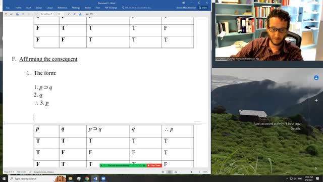 Lessons in Logic 34: Truth Tables for Some Important Argument Forms