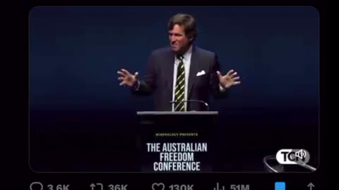 Tucker Carlson on X : Funny and Serious On Stage in Australia Talking About Trump-Biden Debate