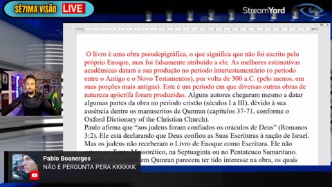 SÉ7IMA VISÃO - z9Cs-ZQo3TE - O QUE TEM POR TRÁS DO LIVRO APÓCRIFO DE ENOQUE